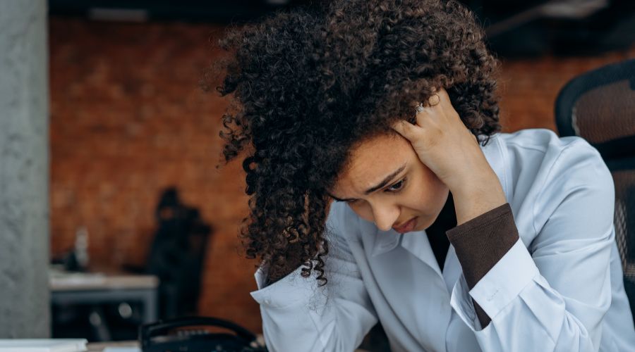 stressed HR professional